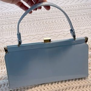 Vintage blue and gold purse